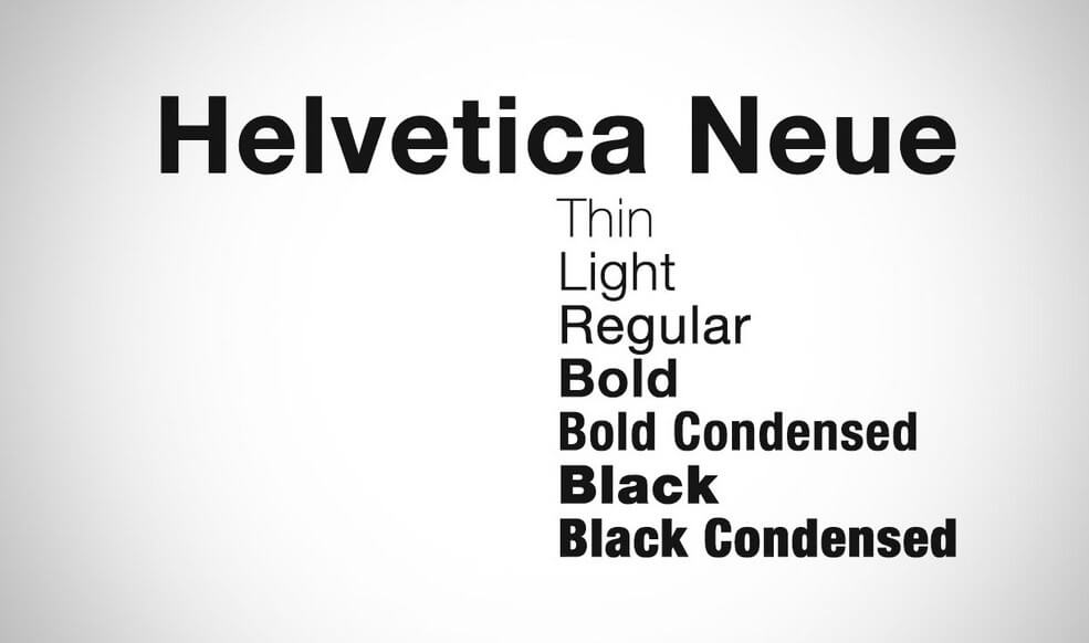 Full Helvetica Neue Font Family Free Download